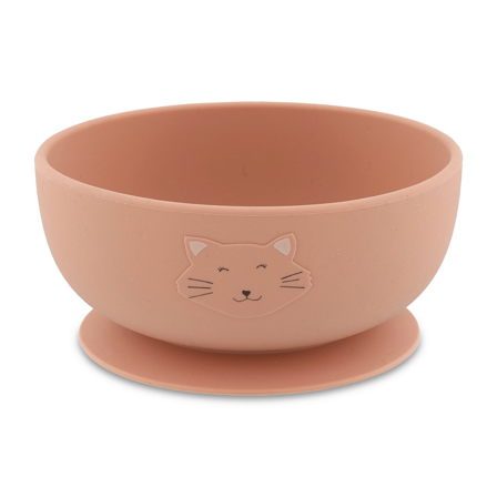 Trixie Silikonskål med sugekopp Mrs. Cat, Brunrosa, 1 stk.
