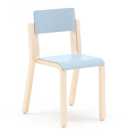 Children's chair DANTE, H 380 mm, birch, blue laminate
