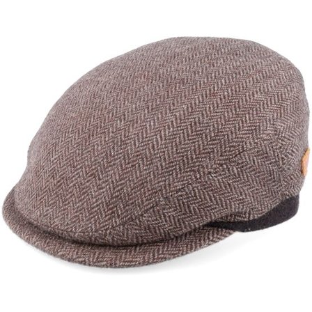 MJM Hats - Brun flatcap Keps - Jordan Eco Merino Wool Brown Flat Cap @ Hatstore