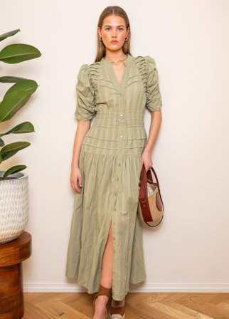 MISSMAYA - Fabienne Dress Soft Sage - M