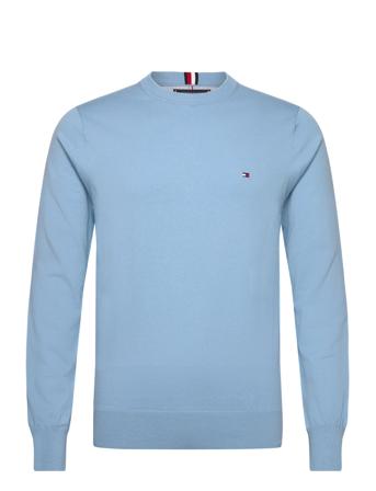 1985 Crew Neck Sweater Tops Knitwear Round Necks Blue Tommy Hilfiger