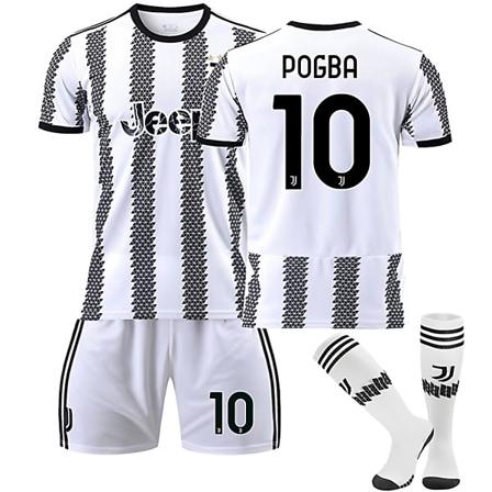Juventus F.C. 22-23 Kotipelipaita POGBA Nro 10 Jalkapallopaita setti S
