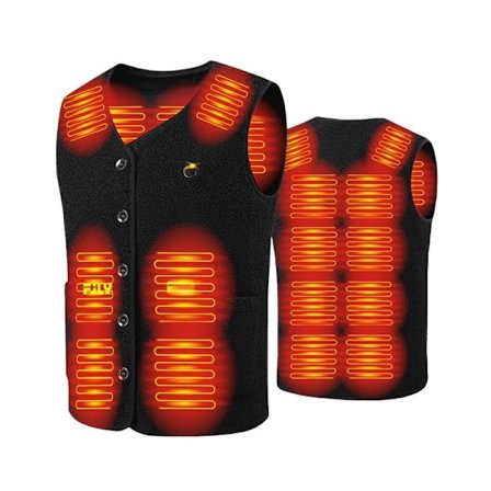 Uppvärmd väst med 10000mAh Batteri - Elektrisk Värmeväst USB-driven Smart Termostat Värmekläder
