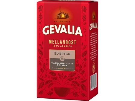 GEVALIA Kaffe Mellanrost E-brygg 450g - Lyreco - Kök och servering - Kaffe och te - Bryggkaffe