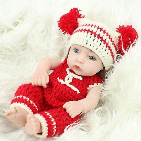 Silica Gel Doll 28cm Baby Doll Reborn Doll Toy For Kids Blidka Följ med Sömn Söt Vinyl Doll Leksak Present