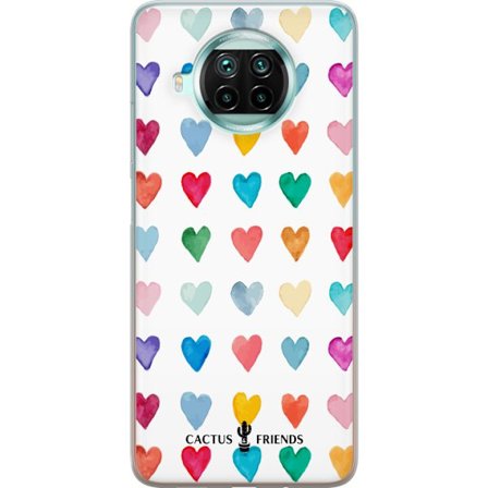 Kompatibelt Mobildeksel til Xiaomi Xiaomi Mi 10T Lite 5G Cactus and Friends - Watercolor Love Grid