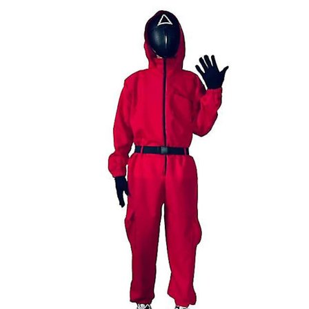 Voksen Halloween Squid Game Jumpsuit Kostume Sæt-1 CNMR