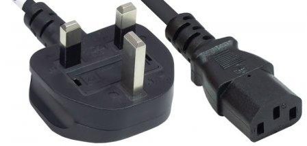 Manhattan MH Cable, UK-Plug/C13-Female, 1.8m, Black, Polybag
