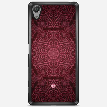 Bjornberry Skal Sony Xperia X Performance - Röd Retromönster