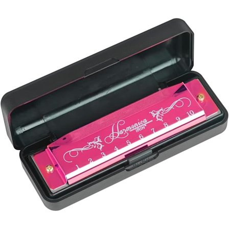 Blues Harmonica Munnspill, Diatonisk Blues Harmonica i C-tone, 10 Huller 20 Toner Blues Harp Munnspill Harmonica (Rose Red)
