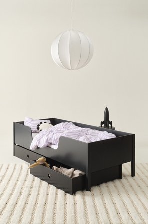 Jotex - Barneseng Med Oppbevaring 90x200 Cm Svart - CAMPO - Kjøp Barnesenger & sprinkelsenger hos Jotex