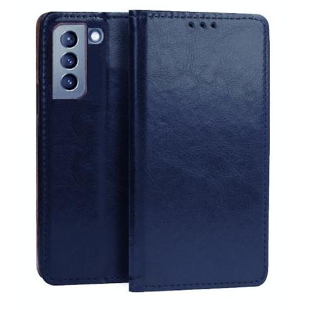 Plånboksfodral Samsung Galaxy S21 Fe Italienskt Läder Marinblå