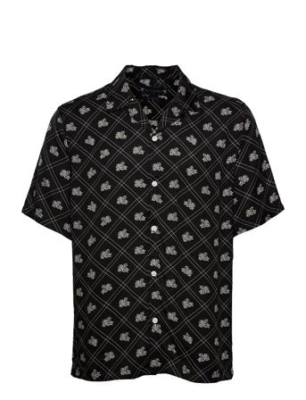 Rose Check Ss Shirt Black AllSaints