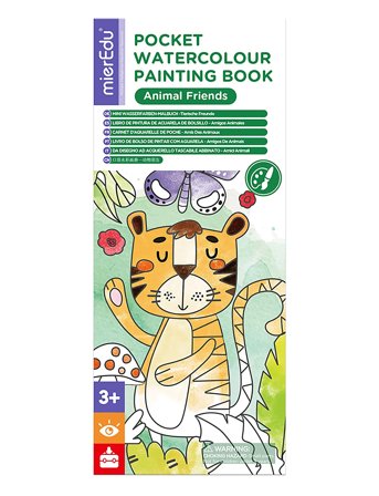 mierEdu | Pocket Watercolouring Book - Animal Friends | ONE SIZE