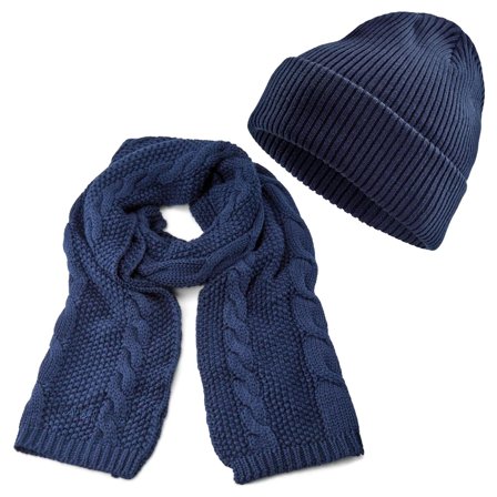Écharpe bleu marine Freddi Urban & Beanie bleu Kane Kane for Men