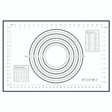 Silikonkjevleunderlag - Sklisikkert med målekonverter M