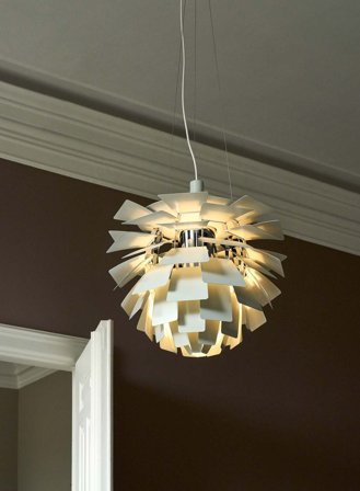 PH Kongle taklampe Ø60 - dusty green/krom