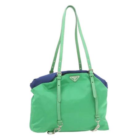 Prada Vintage, Pre-Owned Tote Groen, unisex, Maat:ONE Size,nylon
