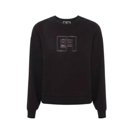 Elisabetta Franchi, Sweatshirts Czarny, Mężczyzna, Rozmiar: M