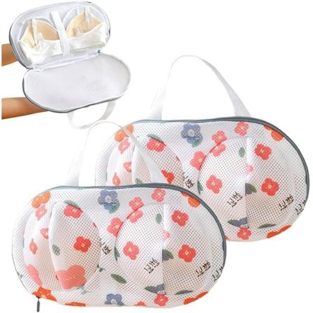 1 / 2-pak BH-vaskepose med 3D-støtteramme – Vaskepose til undertøj, der forhindrer deformation_TF_TF