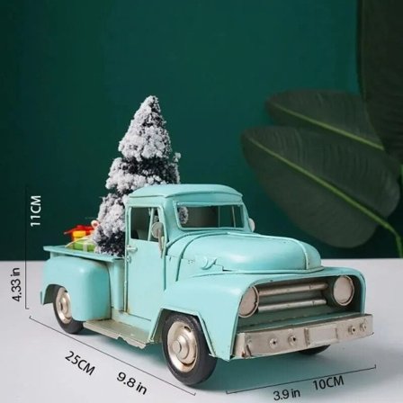 Retro Nostalginen Tyyli Rauta Joulu Kuorma-auto Malli Industrial Style Baari Kahvila Ravintola Soft Rekvisiitta