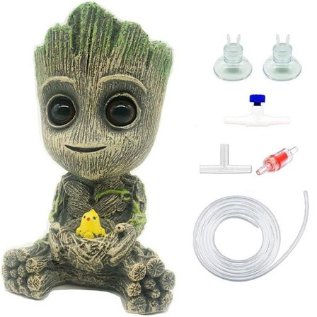 Akvarium Groot Luftboble Sten Dekorationer - med 2m Standard T