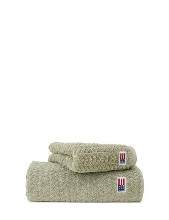 Cotton/Lyocell Structure Terry Towel Home Textiles Bathroom Textiles Towels & Bath Towels Grön Lexington Home