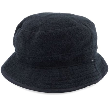 Brixton - Svart bucket Hatt - Blanket Fleece Packable Black Bucket @ Hatstore