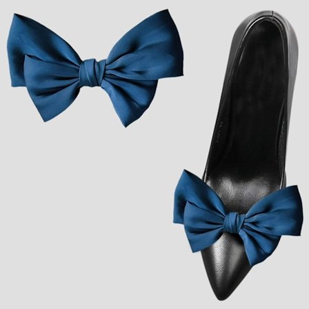 2stk Sko Clip Charm Spænde MØRKEBLÅT