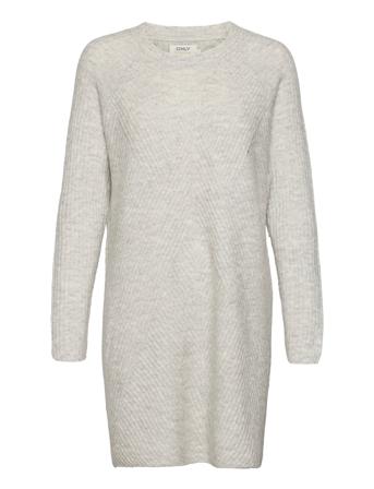 Onlcarol L/S Dress Knt Noos Dresses Knitted Dresses Grå ONLY