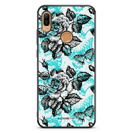 Bjornberry Skal Huawei Y6 2019 - Fjärilar & Rosor