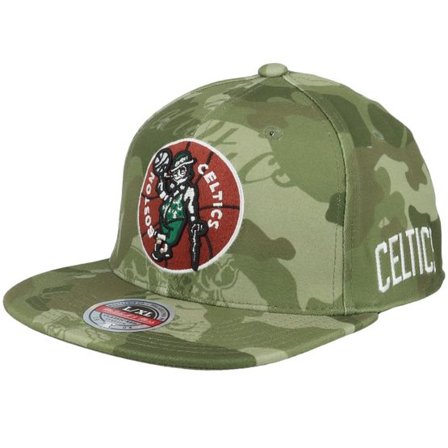 Mitchell & Ness - NBA Camo fitted Keps - Boston Celtics Tonal Green Camo Stretch Fitted @ Hatstore