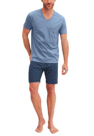Calida Relax Imprint 2 Kort Pyjamas 47187 Herr Flerfärgad L