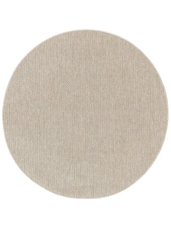Clio Tapis D’intérieur/Extérieur Lavable Ø 150 Petit Beige Rond