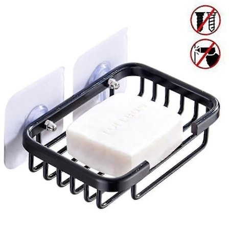 Såpeskål, dusjsåpeskål, veggmontert såpeholder i rustfritt stål for bad kjøkken - Kraftig selvklebende uten boring[DS]