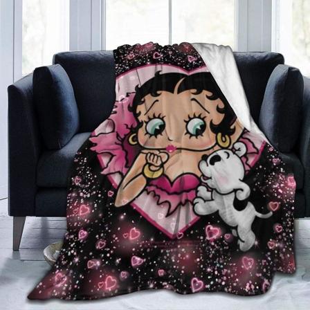 Dianebonselaar Lätt Betty Boop filt Ultramjuk mikroflanell herrfiltar Twin Size för bäddsoffa 50x40in 125x100cm