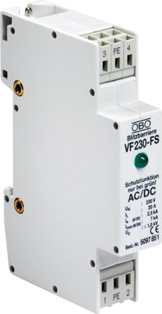 Obo Bettermann 5097858 Overspenningsvern for apparatskap Med fjernkontakt, Stikkontakter & kabler