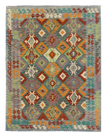 Mały Kilim Afgan Old Style Dywan 152X202 Wełna