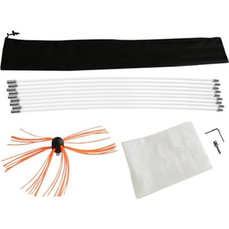 Skorstensfejesæt 9m Fleksibel Nylon Syntetisk Skorstensfejning Pindsvin Rengøring Komfurtræning Elektrisk boremaskine