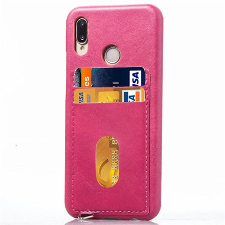 Stilsäkert Vintage-Mark Skal med Kortfack - Huawei P20 Lite