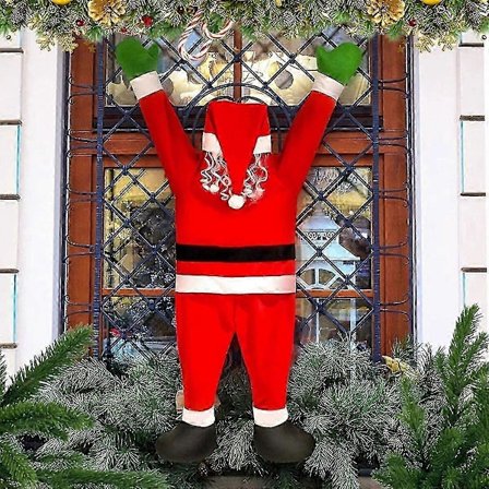 Julemand Udendørs Klatrende Hængende Julemand Juledekoration Jule Tagrende Gårdhave Dekoration