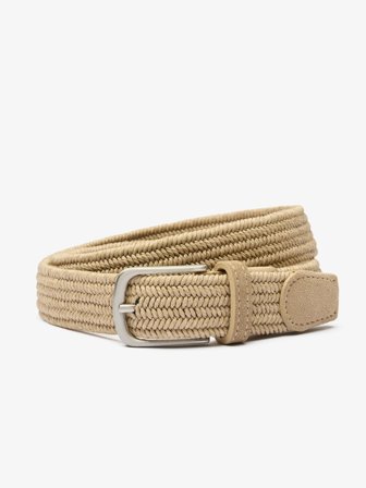 John Henric Men's Beiger Flechtgürtel Size 110