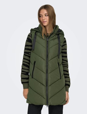 JDY Jdyskylar Life Hood Waistcoat Otw Noos - Khaki green - M