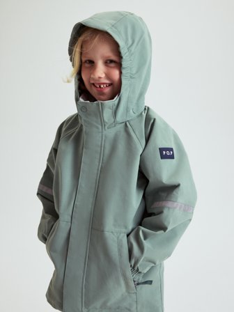 Polarn O. Pyret - Waterproof jacket Stormy - 122 - Childrenswear - green