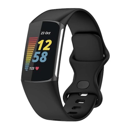 För Fitbit Charge 6 / 5 xDfind Silikon Armband [DB]