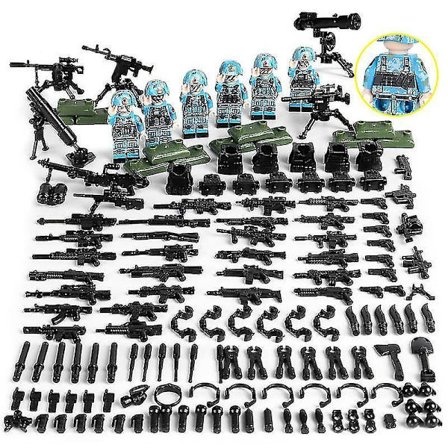 Camouflage Navy Minifigure Diy Children's Building Block Toy 6pcs
