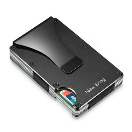 Niu Bing Metallkortfodral för män Ultra Tunn Enkel Plånbok RFID Anti Stöld