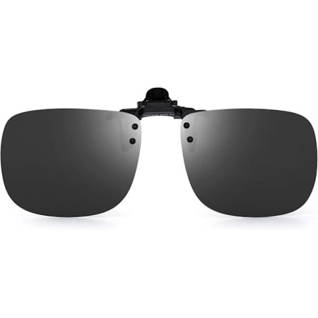 Polarisoidut Clip-On aurinkolasit kehyksettömällä ylösnostettavalla linssillä