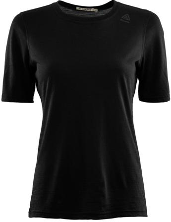 Aclima - Lightwool Undershirt Tee - Naisten - t-paita - Musta- Flanelli ja Kauluspaidat - Naisten