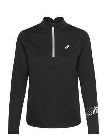 Asics Asics Icon 1/2 Zip Ls Top - Black - L